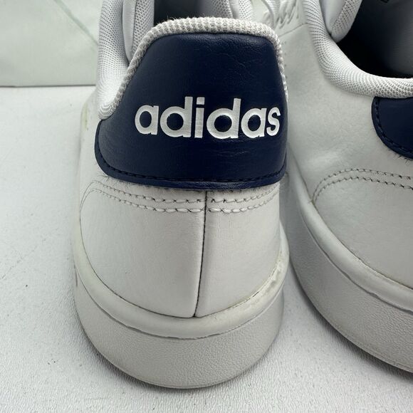 Adidas Advantage Mens 10.5 White Blue Athletic Walking Leather Shoes Sneakers main image 13
